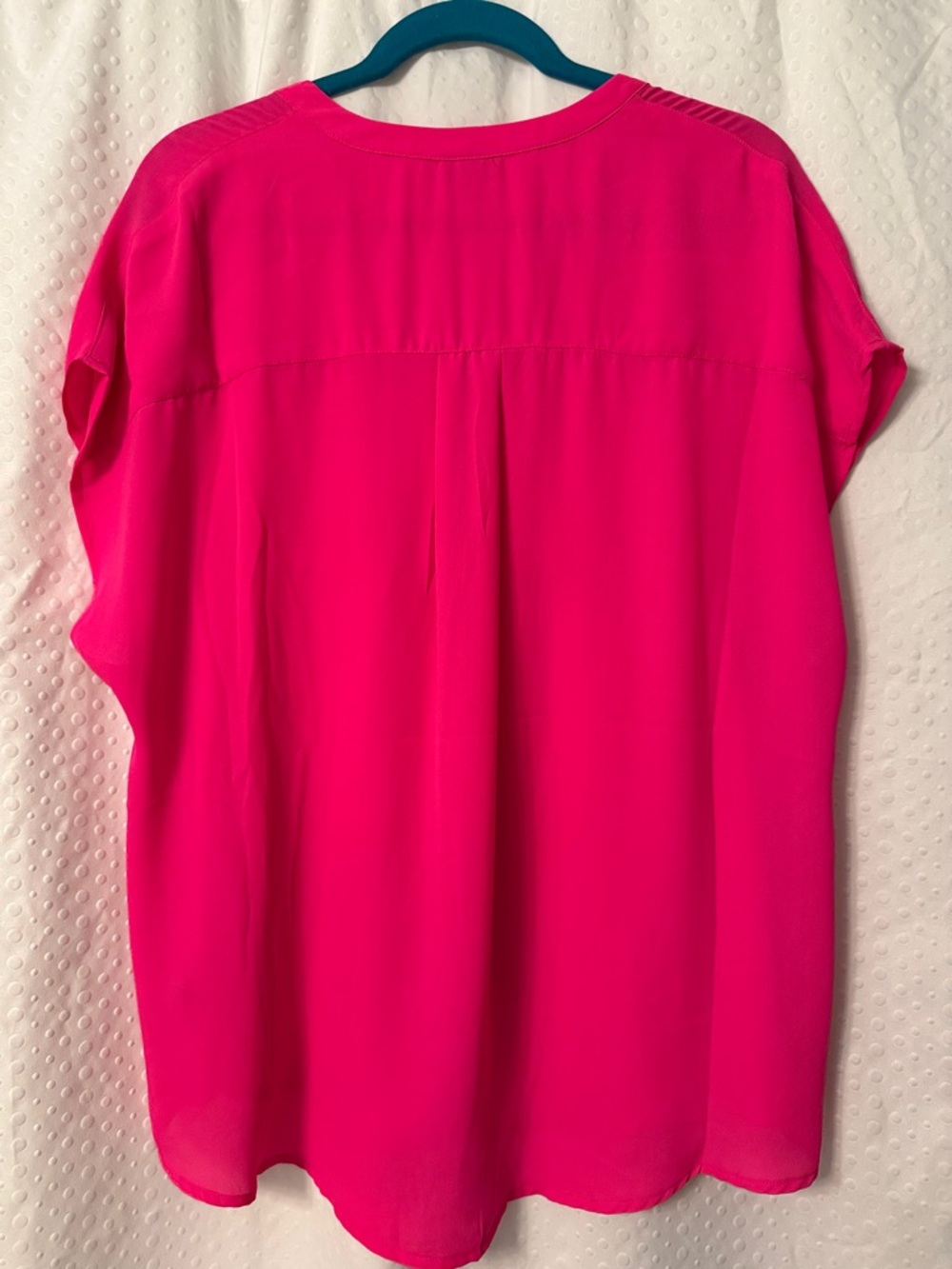 torrid Bright Hot Pink Zip Front Blouse Size 0 - Picture 7 of 7